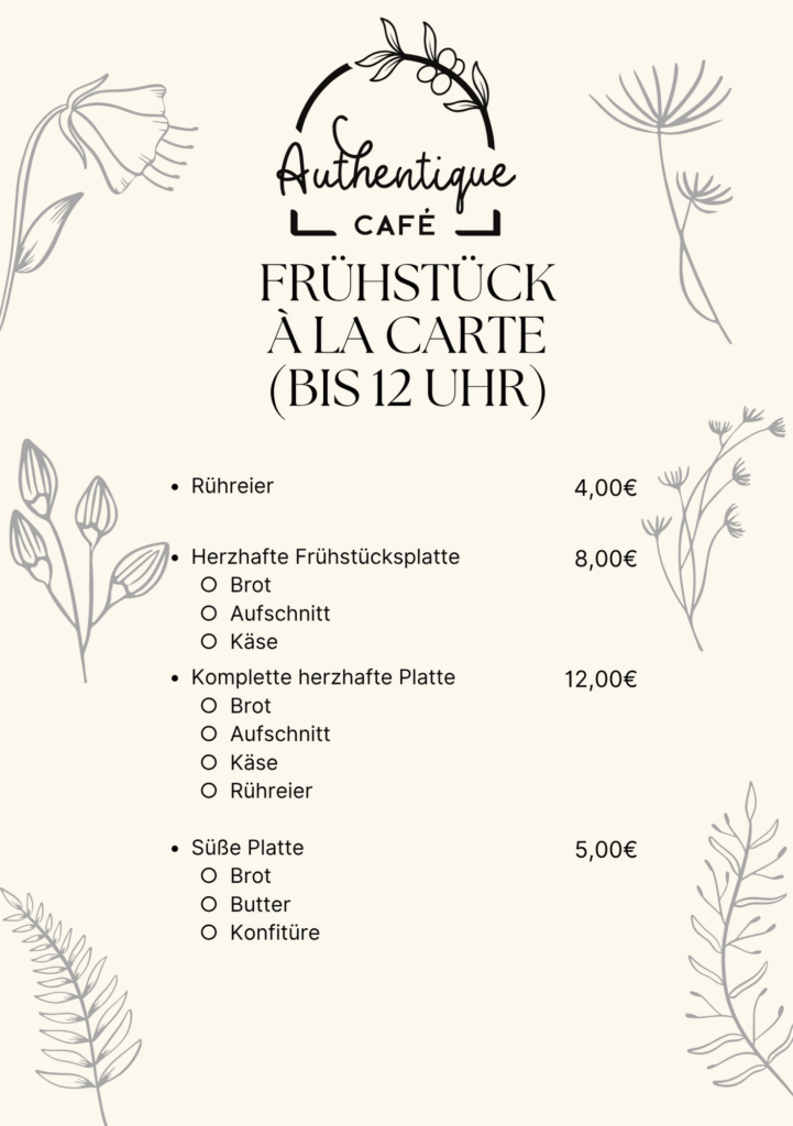 authentique café formules de 1