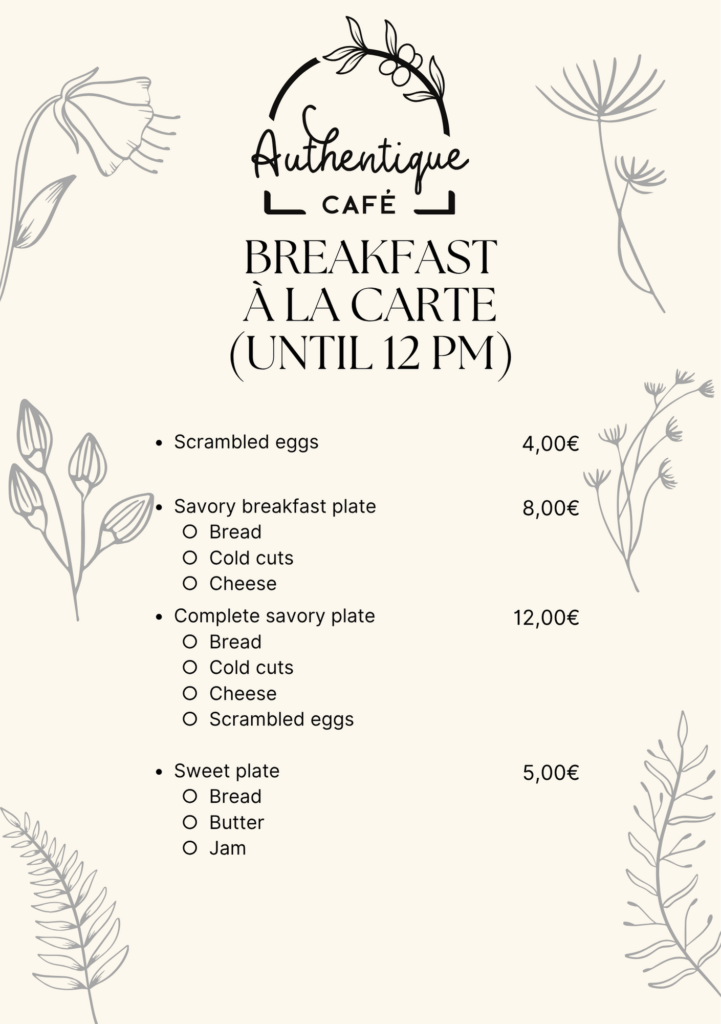 authentique café formules en 1