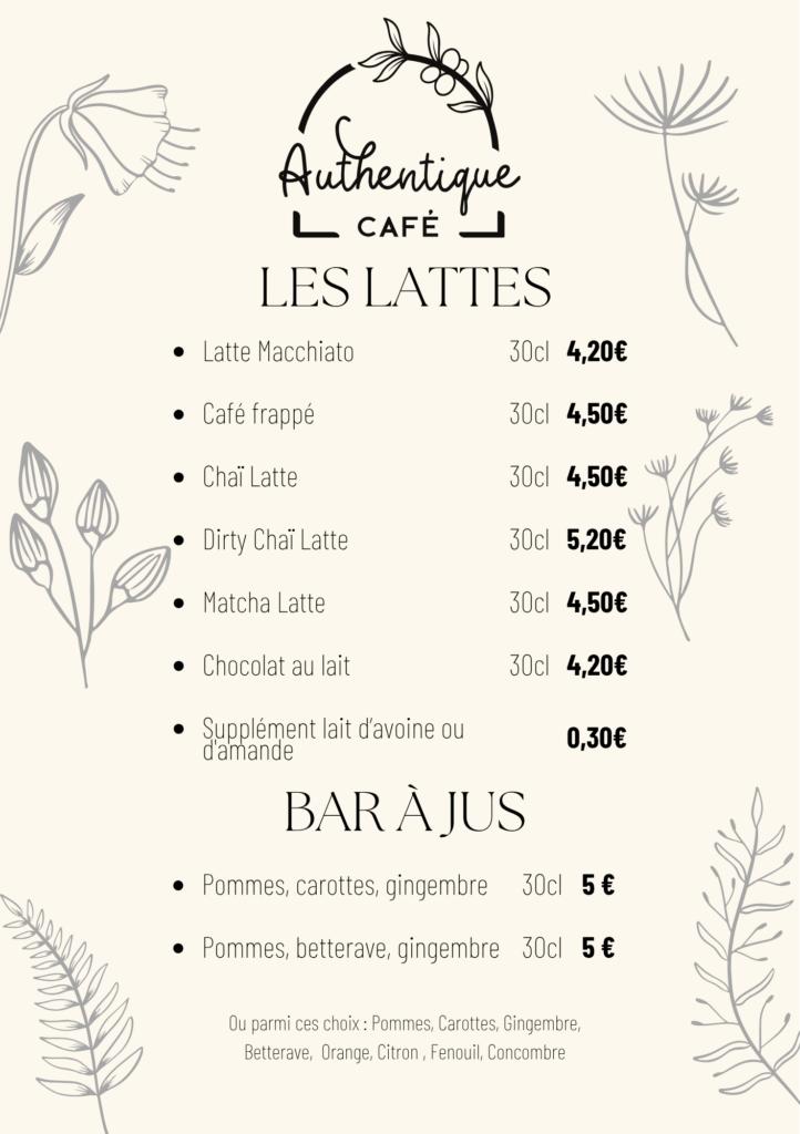 authentique café latte